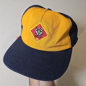 VTG Cub Scouts Wolf Cap Youth S/M Navy Gold Patch Snapback Twill Union USA 1980s